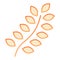 Wheat flat icon. Agriculture orange icons in trendy flat style. Grain gradient style design, designed for web and app