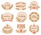 Wheat grain product and bread vector labels. Nature wheat ears badges