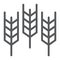 Wheat line icon, grain and gluten, bread sign, vector graphics, a linear pattern on a white background.