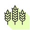 Wheat line icon, vector pictogram of cereals