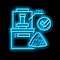 wheat quality assessment neon glow icon illustration