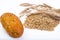 Wheat rye bread with flax seeds, chia, sesame