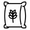 Wheat sack icon, outline style