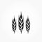 Wheat spikelets icon. harvest, crops, farming and agricultural symbol. isolated vector image