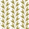 Wheat spikelets in rows, agriculture and harvesting seamless pattern