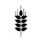 Wheat sprig icon, vector illustration, black sign on isolated background