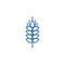 Wheat sprig line icon concept. Wheat sprig flat  vector symbol, sign, outline illustration.