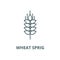 Wheat sprig vector line icon, linear concept, outline sign, symbol