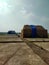 Wheat storage open stacking, m.p. india