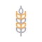 Wheat thin color line vector icon