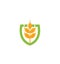 Wheat vector grain icon Isolated abstract orange color wheat ear hearldic logo. Nature element logotype. Agricultural