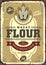 Wheat white bread flour retro sign