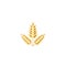 Wheat yellow logo icon template