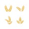 Wheat yellow logo icon template