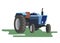 Wheel agricultural tractor. Colored vector illustration on white