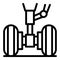 Wheel aircraft repair icon, outline style