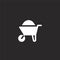 wheel barrow icon. Filled wheel barrow icon for website design and mobile, app development. wheel barrow icon from filled