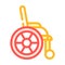 Wheel chair color icon vector isolated illustration