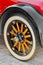 Wheel of the classic vintage oldtimer car