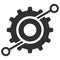 Wheel Connections Raster Icon Flat Illustration