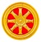 Wheel of dhamma golden