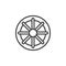 Wheel of Dharma outline icon