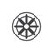 Wheel of Dharma vector icon