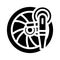 wheel disc car polishing glyph icon vector illustration