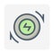 Wheel of ev car vector icon design.