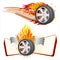 wheel and flame