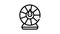 wheel of fortune black icon animation