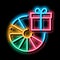 Wheel of Fortune Gift neon glow icon illustration