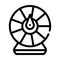 Wheel of fortune line icon vector illustration