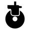Wheel for furniture caster cart icon black color vector illustration image flat style
