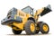 Wheel loader excavator isolated