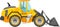 Wheel Loader Icon in Flat Style. Vector Illustration