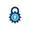 Wheel Lock Logo Icon Design