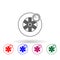 Wheel pressure multi color icon. Simple glyph, flat vector of car repear icons for ui and ux, website or mobile application