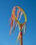 Wheel with ribbons. Slavonic folk festivities Shrovetide or Maslenitsa