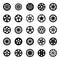Wheel Rims Solid Icons Pack
