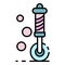 Wheel snorkeling tool icon color outline vector