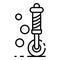 Wheel snorkeling tool icon, outline style