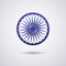 The wheel symbol on the India flag is Dharmachakra Ashoka Chakra Wheel of Law ancient Indian solar sign