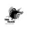 Wheel tire track circle background