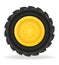 Wheel for tractor vector illustration
