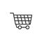 wheel trolly icon with line style vector illustration