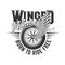 Wheel on wing, motorcycle racers or motor races