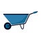 Wheelbarrow for gardening and other works. Gardening concept