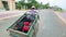 Wheelbarrow hand cart carrier porter in Vietnam