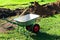 Wheelbarrow with rake